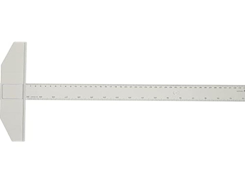 M+R Règle té, longueur de mesure: 750 mm, bleu transparent