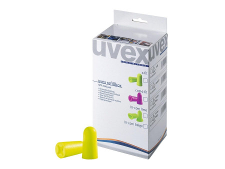uvex Recharge de bouchons antibruit 'one2click', citron vert
