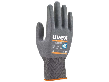 uvex Gants de travail phynomic lite, T. 05, gris