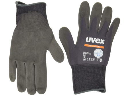 uvex Gants de travail phynomic lite, T. 08, gris