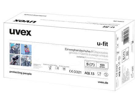 uvex Gant de protection à usage unique u-fit, taille XL,bleu