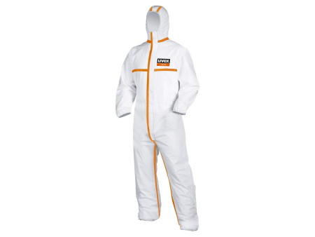 uvex Combinaison de protection jetable 4B, S, blanc/orange