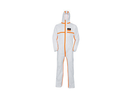 uvex Combinaison de protection jetable 4B, 3XL, blanc/orange