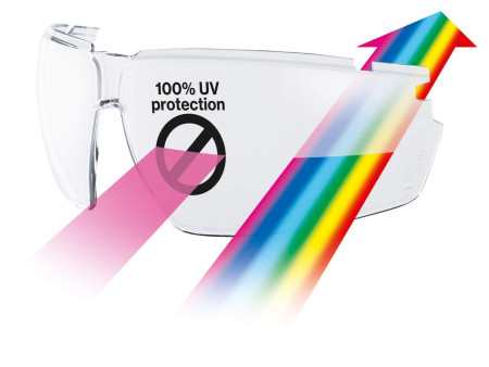 uvex Lunettes de protection i-5, teinte des oculaires: gris