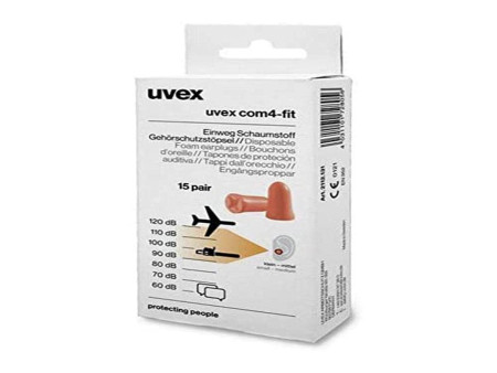 uvex Bouchons à usage unique com4-fit, taille S, orange