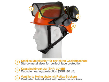 uvex Casque de sécurité pheos forestry, orange