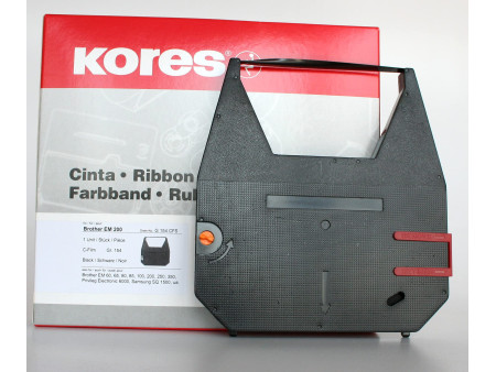 Kores Ruban encreur, Brother EM 200, carbone, noire