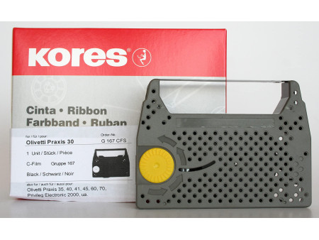 Kores Ruban encreur pour olivetti Praxis 20, carbone, noir