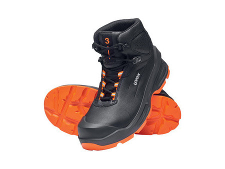 uvex 3 Chaussures montantes S3, noir/orange, pointure 40