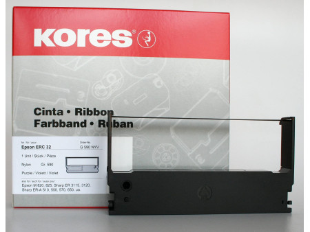 Kores Ruban encreur pour EPSON ERC 32, nylon, violet