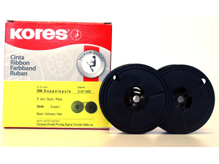 Kores Ruban encreur, groupe 1, format DS, soie, noir