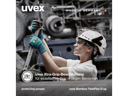 uvex Gants de protection Bamboo TwinFlex D xg, taille 6