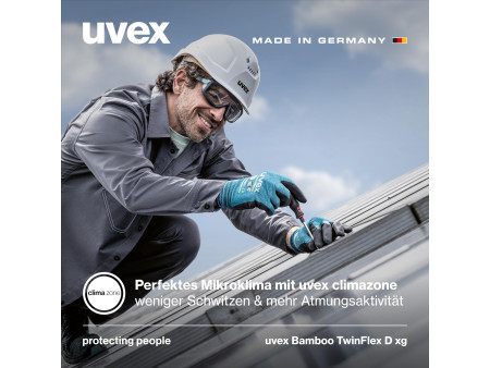 uvex Gants de protection Bamboo TwinFlex D xg, taille 8