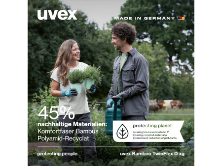 uvex Gants de protection Bamboo TwinFlex D xg, taille 8
