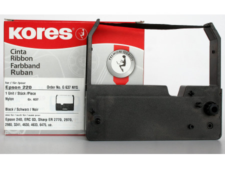 Kores Ruban encreur pour EPSON 220, nylon, noir