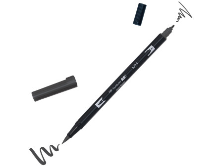 Tombow Feutre double pointe DUAL BRUSH PEN ABT, lamp black