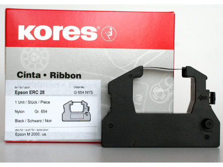 Kores Ruban encreur pour EPSON ERC 28, nylon, noir