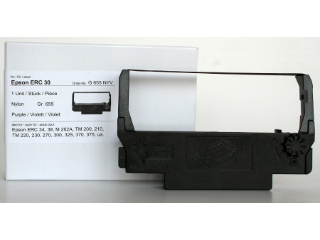 Kores Ruban encreur pour EPSON ERC 30/34/38, nylon, violet