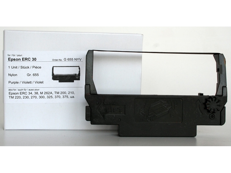 Kores Ruban encreur pour EPSON ERC 30/34/38, nylon, violet