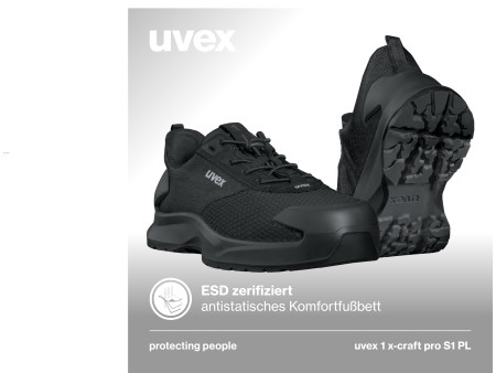 uvex 1 x-craft pro Chaussure basse S1 PL, pointure 42