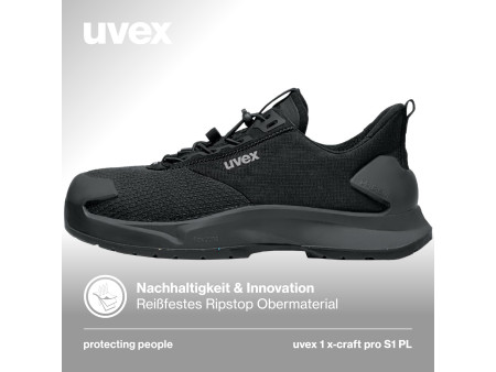 uvex 1 x-craft pro Chaussure basse S1 PL, pointure 43