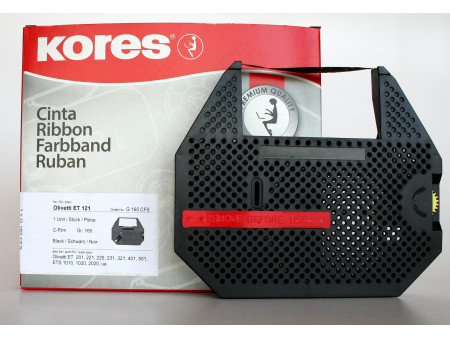 Kores Ruban encreur pour olivetti ET 121, carbone, noir