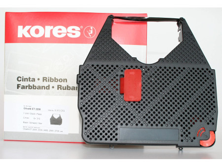 Kores Ruban encreur pour olivetti ET 2200, carbone, noir