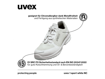 uvex 1 sport white nc Chaussure basse O1, pointure 42, blanc