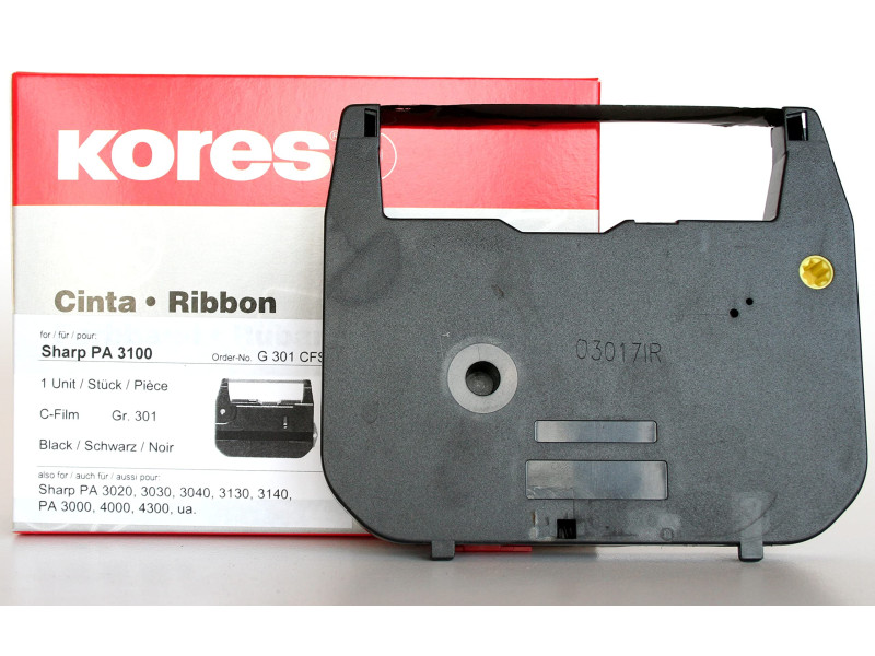 Kores Ruban encreur, groupe 301, SHARP PA 3100, noir