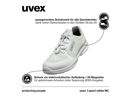 uvex 1 sport white nc Chaussure basse O1, pointure 49, blanc