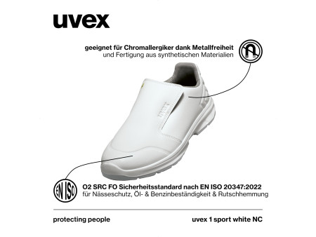 uvex 1 sport white nc Chaussure basse O2, pointure 36, blanc