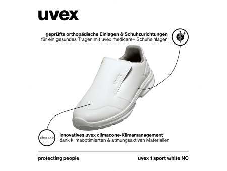 uvex 1 sport white nc Chaussure basse O2, pointure 42, blanc