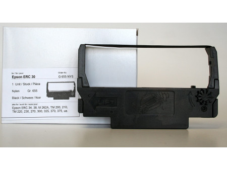 RADEX Ruban encreur pour EPSON ERC 30/34/38, nylon, noir