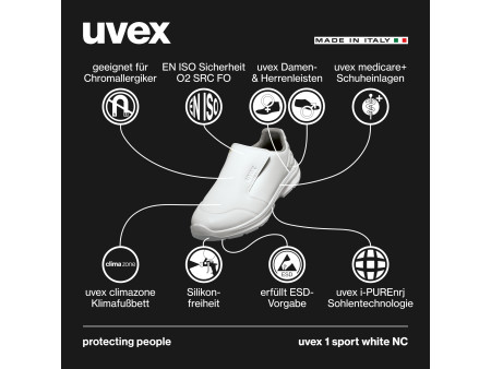 uvex 1 sport white nc Chaussure basse O2, pointure 52, blanc
