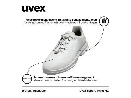 uvex 1 sport white nc Chaussure basse O2, pointure 52, blanc