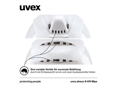 uvex Casque pheos S-KR Mips, taille 52-61 cm, blanc