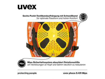 uvex Casque pheos S-KR Mips, taille 52-61 cm, orange