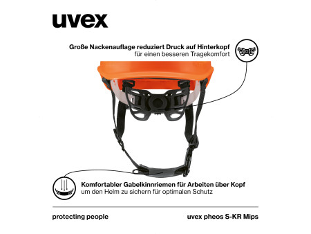 uvex Casque pheos S-KR Mips, taille 52-61 cm, orange