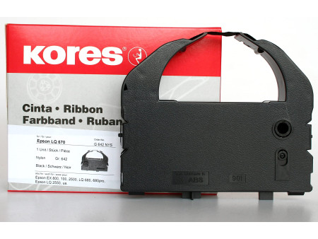 Kores Ruban encreur pour EPSON LQ 2500/2550, nylon, noir