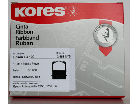 Kores Ruban encreur pour EPSON LQ 100, nylon, noir