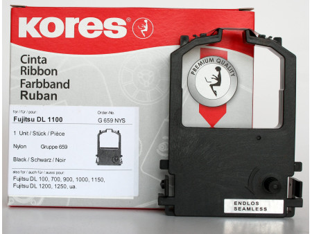 Kores Ruban encreur pour Fujitsu DL 1100, nylon, noir
