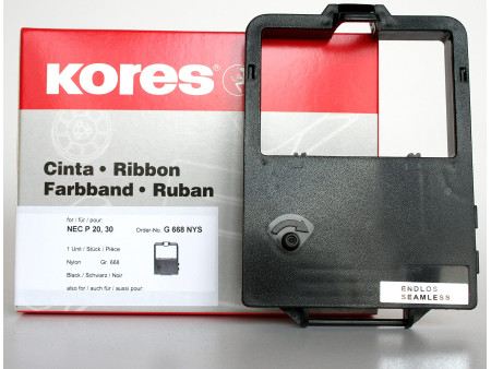 Kores Ruban encreur pour NEC Pinwriter P20, nylon, noir