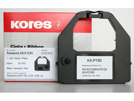 Kores Ruban encreur pour Panasonic KX-P 2123, nylon, noir