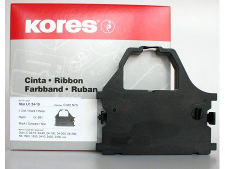 Kores Ruban encreur pour star LC 24-10, nylon, noir