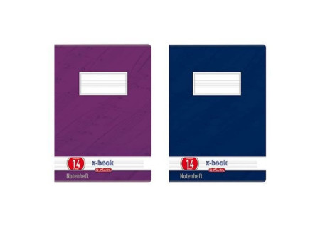 herlitz Cahier de musique x.book, A5, linéature 14, 16 pages