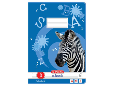 herlitz Cahier x.book, A4, linéature 3 / ligné