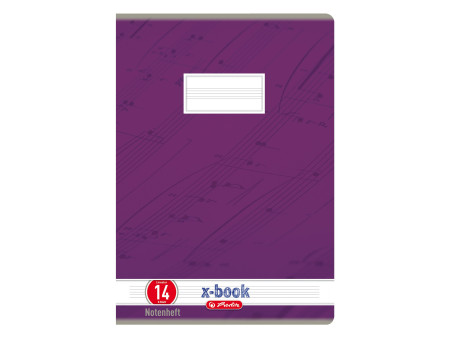 herlitz Cahier de musique x.book, A4, linéature 14, 16 pages