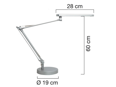 UNiLUX Lampe de bureau à LED MAMBO, couleur: gris