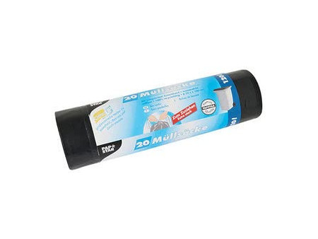 STARPAK Sac poubelle LDPE, à lien coulissant, 120 L, noir
