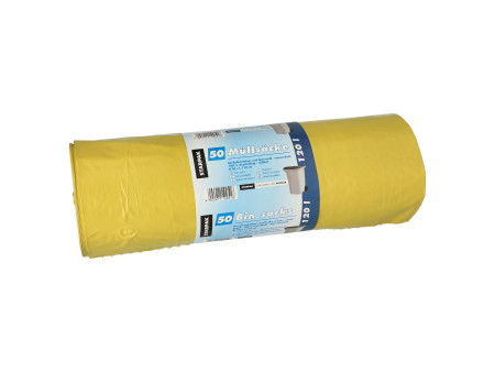 STARPAK Sac poubelle LDPE, 120 litres, jaune